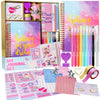 DIY Journal Kit for Girls - 48pcs DIY Journal Set for Tween & Teen Girls, Stationery Set, Scrapbook & Diary Supplies Set, Journaling Art Crafts Kit, Ideal Gifts for 8 9 10 11 12 13 14 Year Old Girl