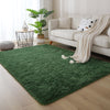 DweIke Super Soft Shaggy Rugs Fluffy Carpets, 4x6 ft Deep Green Area Rug for Living Room Bedroom Girls Kids Room Nursery Home Decor, Non-Slip Plush Indoor Floor Bedside Rug, 4x6 Rug Deep Green