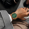 BY BENYAR Men's Watches Analog Quartz Waterproof Watch Sport Leather Watch for Men Fashion Elegant Chronograph Casual Wristwatch?Green?