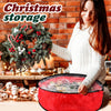 Dunzy 8 Pieces Christmas Wreath Storage Bag Garland Wreath Container Tear Resistant Fabric Round Wreath Boxes with Clear Window for Storage for Xmas Holiday Ornament (Red,24'')