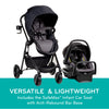 Evenflo Pivot Modular Travel System with LiteMax Infant Car Seat with Anti-Rebound Bar (Desert Tan)