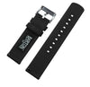 BARTON WATCH BANDS Quick Release Canvas Watch Band Straps, Black, 22mm