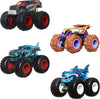 Hot Wheels Monster Trucks, 1:64 Scale Monster Trucks Toy Trucks, Set of 4, Giant Wheels, Favorite Characters and Cool Designs