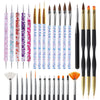 Artdone 31pcs Nail Art Brushes,Nail Art Tool Set,Nail Dotting Tools,Nail Dust Brush,Striping Nail Art Brushes for Long Lines,Nail Drawing Pen For Nail Design.