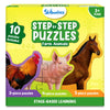 Skillmatics Step by Step Puzzle - 40 Piece Farm Animal Jigsaw & Toddler Puzzles for Stage-Based Learning, Educational Montessori Toy Boy & Girl, Gifts for Kids Ages 3 and Up