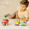 Melissa & Doug K's Kids Pull-Back Vehicle Set - Soft Baby Toy Set With 4 Cars and Trucks and Carrying Case - Pull Back Cars, Toys For Babies And Toddlers