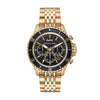 Michael Kors Men's Bayville Quartz Watch with Stainless Steel Strap, Gold, 22 (Model: MK8726)