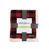 Eddie Bauer - Throw Blanket, Reversible Sherpa Fleece Bedding, Buffalo Plaid Home Decor for All Seasons (Red Check, Throw)