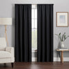 Eclipse Kendall Modern Blackout Thermal Rod Pocket Window Curtain for Bedroom or Living Room (1 Panel), 42 X 84, Black