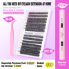 DIY Eyelash Extension Kit 280pcs Individual Lashes Cluster D Curl, 9-16mm Mix Lash Clusters with Lash Bond and Seal and Lash Applicator Tool for Self Application at Home (30D+40D-0.07D-9-16MIX KIT)