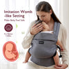 Momcozy Baby Carrier Newborn to Toddler - Ergonomic, Cozy and Lightweight Infant Carrier for 7-44lbs, Effortless to Put On, Ideal for Hands-Free Parenting, Enhanced Lumbar Support, Grey