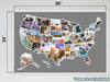 USA Photo Map, Travel Map - 24 x 36