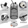 VIHOSE 2 Pcs Reptile Heat Lamp Guard with 150W Ceramic Heat Emitter Basking Anti Scald Heating Lamp Holder Mesh Cage Reptile Protection Lampshades for Reptile Lizard Snake Chick, Bulb Not Included