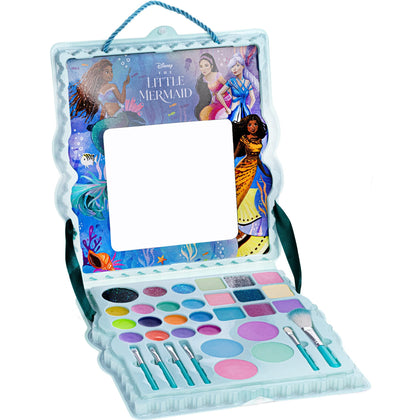 Disneys The Little Mermaid Eye Lip and Face Beauty Soft Case Makeup Pallete for Girls Ages 3+ Perfect for Parties, Sleepovers & Makeovers