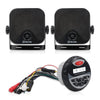 Herdio Receiver/Speaker Package, MP3/USB AM/FM Marine Stereo Bundle for Boat ATV UTV SPA.