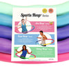 Sports Hoop Weighted Hula Hoop, ACU Hoop 4M - 4 lb Medium, Weight Loss Fitness Workout with ridges. (Rainbow Colors)