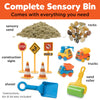 Creativity for Kids Sensory Bin: Construction Zone Playset - Preschool Learning Activities, Excavator Toys for Boys Ages 3-5+, Outdoor Toys and Gifts for Kids