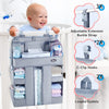 HHZ XL Hanging Diaper Caddy Organizer -Sturdy and Durable Baby Organizer - Diaper Stacker for Changing Table, Crib, Playard or Wall & Nursery Organization - Newborn Baby Essentials