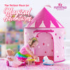 FoxPrint Princess Castle Play Tent with Glow In The Dark Stars, Conveniently Folds in To A Carrying Case, Your Kids Will Enjoy This Foldable Pop Up Pink Play Tent/House Toy for Indoor & Outdoor Use