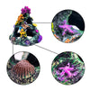 GSD Aquarium Colorful Coral Reef Set Fish Tank Decoration Mountain Ornament for Aquarium Environments Decor Accessories, Coral Mountain x 1, Aquatic Plant x 4