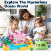 IGIVI Magnetic Blocks - Build Mine Magnet World Ocean Set, Magnets Building Blocks for Kids Ages 3-5 4-8, STEM Montessori Sensory Toys for Toddler 3+ Year Old Girls Boys, Classroom Must Haves Supplies