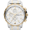 Fossil Men's Dean Quartz Stainless Steel Chronograph Watch, Color: Gold/Silver (Model: FS4795IE)