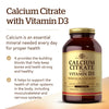 Solgar Calcium Citrate with Vitamin D3, 240 Tablets - Promotes Healthy Bones & Teeth, Supports Musculoskeletal & Nervous Systems - Non-GMO, Gluten Free, Dairy Free, Kosher, Halal - 60 Servings
