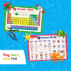 Simply Magic 5 Placemats for Kids - Kids Placemats Non Slip, Washable Reusable Children Placemats, Educational Placemats: USA and World Maps, Periodic Table, US Presidents, Plastic Placemats for Kids