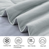 EASELAND Cooling Comforter Queen, Cold Touch Fabric Absorbs Body Heat, Double-Sided Cool Design Soft Fluffy Cooling Blanket for Night Sweats Hot Sleeper(Grey, Queen(90