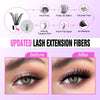 DIY Eyelash Extension Kit 280pcs Individual Lashes Cluster D Curl, 9-16mm Mix Lash Clusters with Lash Bond and Seal and Lash Applicator Tool for Self Application at Home (30D+40D-0.07D-9-16MIX KIT)