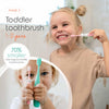 Cherish Baby Care Award-Winning Baby Toothbrush Set (3-24 Months) - Baby Finger Toothbrush, Training Toothbrush & Toddler Toothbrush - BPA-Free Infant Toothbrush Set, Baby First Toothbrush Set (Pink)