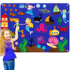 Craftstory 41 Pcs Ocean Animals Felt Board for Toddlers 3.5 Ft Under The Sea Flannel Stories Marine Figures Shark Octopus Mermaid Crafts Teaching Aid Wall Activity Interactive Play Kits