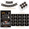 Hot Chocolate Bar Kit Hot Cocoa Banner Bar Kit Hot Chocolate Bar Supplies Sign Labels Cup Tags for Wintertime Holiday Christmas Baby It's Cold Outside Decorations New Year Party