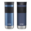 Contigo Byron Vacuum-Insulated Stainless Steel Travel Mug with Leak-Proof Lid, Reusable Coffee Cup or Water Bottle, BPA-Free, Keeps Drinks Hot or Cold for Hours, 20oz 2-Pack Blue Corn & Midnight Berry