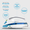 Steamfast SF-710 Mini Steam Iron, White, Non-Stick Sole Plate, Foldable Handle