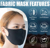 10PCS Black Face Mask Covers with Elastic Ear Loop Cover Full Face Anti-Dust, Unisex, Washable, Breathable, and Reusable (Adults)