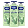 Vaseline Intensive Care Body Lotion for Dry Skin Soothing Hydration Lotion Made with Ultra-Hydrating Lipids + 1% Aloe Vera Extract to Refresh Dehydrated Skin 20.3 oz, Pack of 3