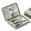 MR.GREEN Manicure Sets Pedicure Kits Stainless Steel Nail Clipper Personal Care Tools with PU Leather Case (Green)