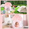 Play Tent for Kids Pop Up Tent Indoor Outdoor Boys and Girls Playhouse with Exquisite Design for Imaginative Mushroom Tent by CRAWLBO Patent Pending (Pink, Small)