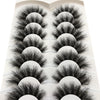 Pooplunch False Eyelashes Fluffy Mink Lashes Cat-Eye Look 18MM Wispy Long 8D Volume Fake Eyelash Strips 7 Pairs Pack