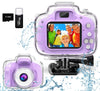 FKATEEN Kids Camera Waterproof Underwater Camera for 3-12 Year Old Boys Girls 2 Inch IPS Screen 1080P HD Digital Kids Video Camera Indoor Outdoor Action Cameras Best Christmas Birthday Gifts