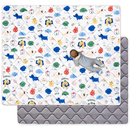 Premium Foam Baby Play Mat 6 ft x 4 ft, Extra Large Activity Playmats for Babies,Toddlers, Infants, Soft Thicker Sponge Baby Mat for Floor, Play & Tummy Time, Machine Washable for Easy Care
