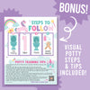 Unicorn Potty Training Chart For Toddler Girls - Potty Training Sticker Chart For Girls Potty, Potty Chart For Girls With Sticker, Sticker Chart For Kids Potty Training Reward Chart, Kids Reward Chart