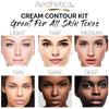 Aesthetica Cosmetics Cream Contour and Highlighting Makeup Kit - Contouring Foundation/Concealer Palette - Vegan, Cruelty Free & Hypoallergenic - Step-by-Step Instructions Included