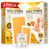 Wax Strips 76 Count - 56 Body Wax Strips, 20 Face Wax Strips and 24 Finish Wipes - Body and Facial Hair Removal for Women and Men - Hair Remover Wax Kit for Upper Lip, Legs, Underarms, Bikini - 2 Pack