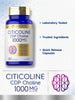 Carlyle Citicoline CDP Choline 1000mg | 60 Capsules | Non-GMO, Gluten Free Supplement