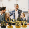 Refavor 9Pcs 50th Birthday Decorations - Black Gold 50th Birthday Party Decorations for Men Women 1974 Vintage Table Decor Supplies Honeycomb Centerpieces Happy 50 Years Birthday Decoration Decor