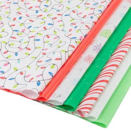 Christmas Tissue Paper for Gift Bags- 100 Sheets of Tissue Paper for Christmas Gift Wrap (20