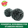 Scotch-Brite Stainless Steel Scrubbers, Durable, Ideal for Uncoated Cookware, 16 Scrubbers