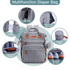 ISMGN Diaper Bag Backpack with Changing Station, Large Diaper Bag, Baby Bag, Multifunctional Diaper Bag, Gray